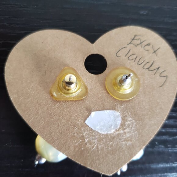 Lot 3 Pairs of Vintage Earrings Clip On and Pierced - Picture 4 of 10